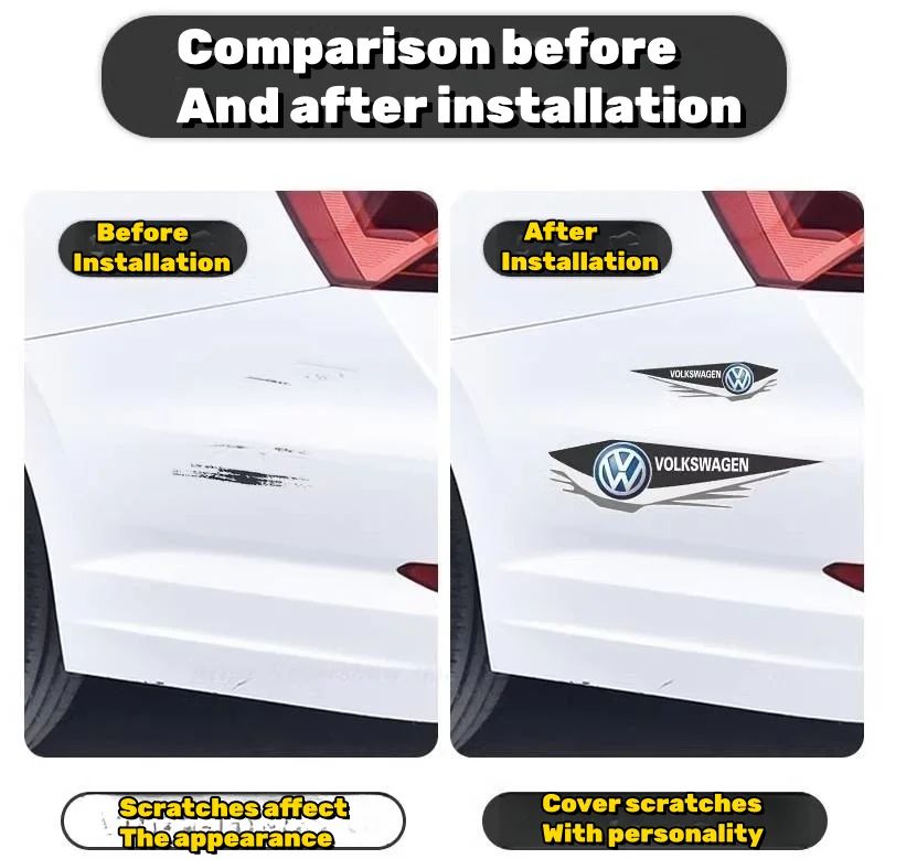 Car logo 3D three-dimensional scratch blocking decorative sticker