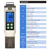 4 in 1 Digital Water Tester ORP/H2/PH Temp Meter for Hydroponics Pool Aquarium