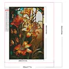 (40*60cm)Stained Glass Lily - Round AB Drill Diamond Painting