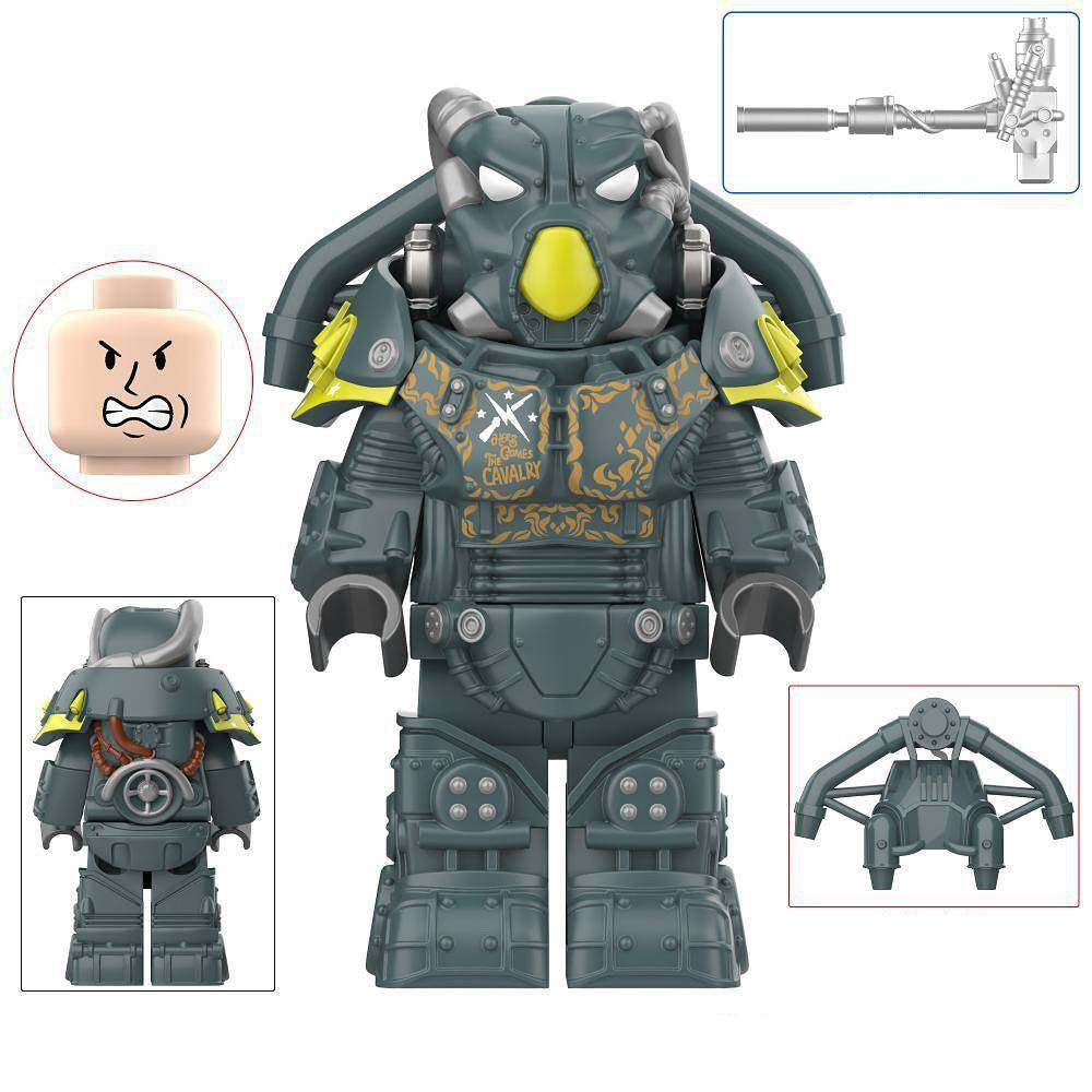 X-01 Power Armor (Minutemen Armored Cavalry) Custom Fallout Minifigure Minifigure Bricks monstertoys