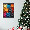 Diamond Painting-DIY Full Round Drill Colourful Cats