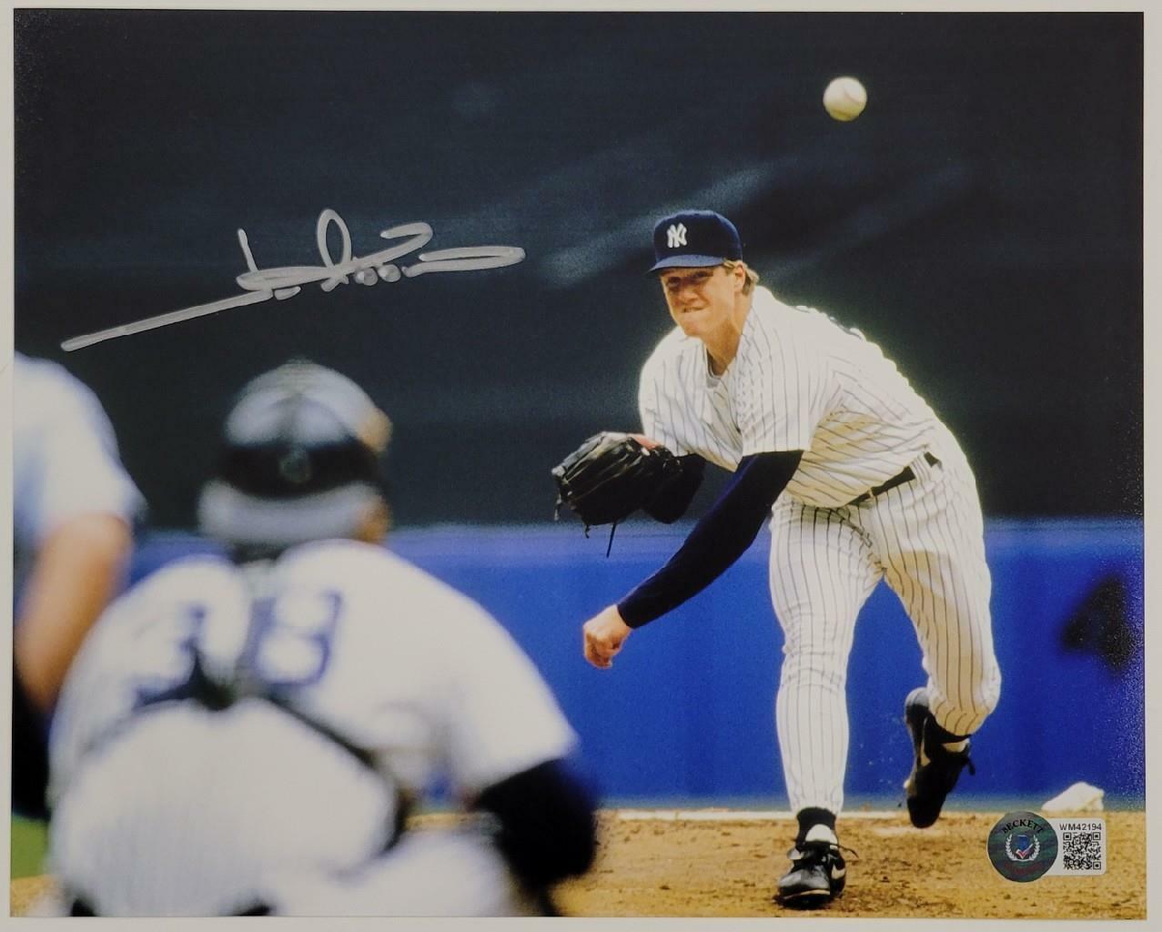 Jim Abbott signed New York Yankees 8x10 Photo Poster painting Autograph ~ Beckett BAS Witness