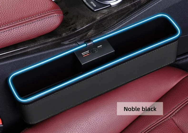 Colorful LED light car gap storage box