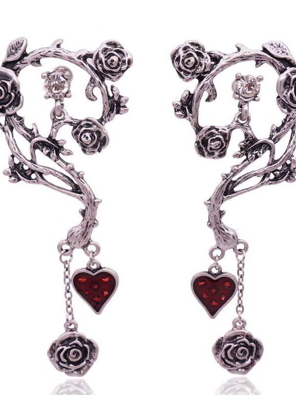 Rose Pendants Earrings