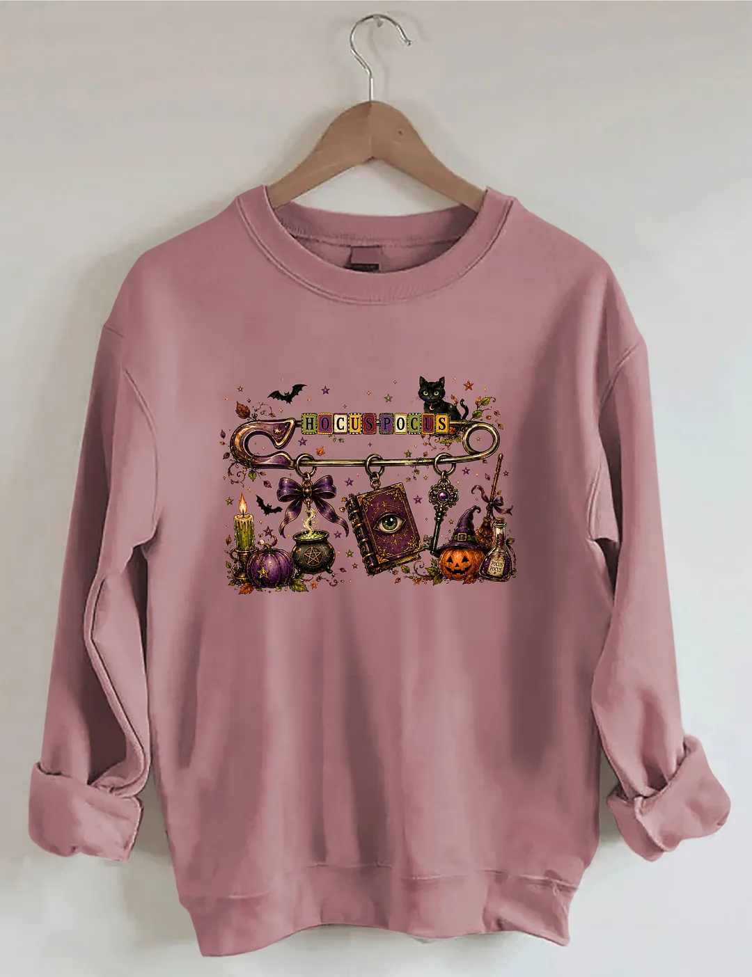 Halloween Safety Pin Hocuspocus Sweatshirt