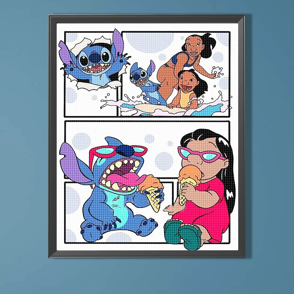 Full Round Diamond Painting 40*50cm - Stitch