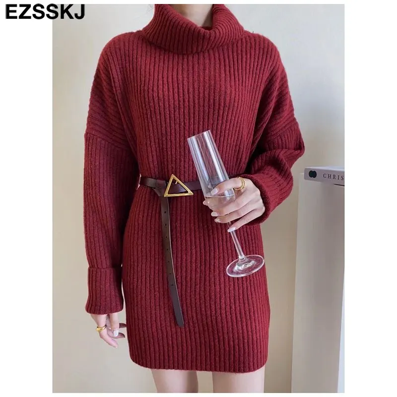 cashmere Autumn Winter highneck thick oversize Sweater pullovers Women 2021 LOOSE  sweater pullovers female Long Sleeve