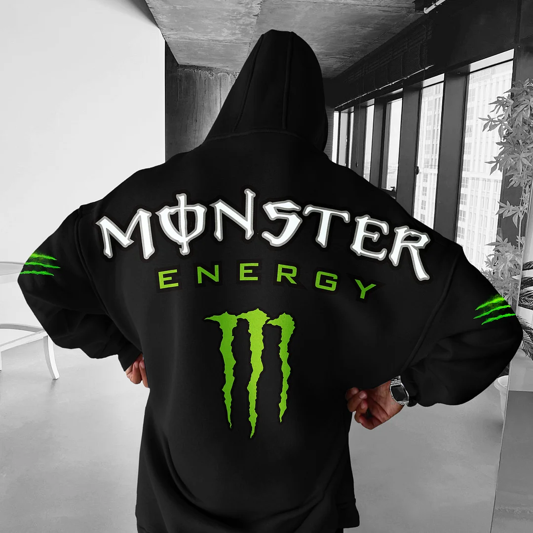 Oversize Energy Drink Print Hoodie