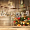 6pcs DIY Diamond Painting Cat Double-Sided Keychains