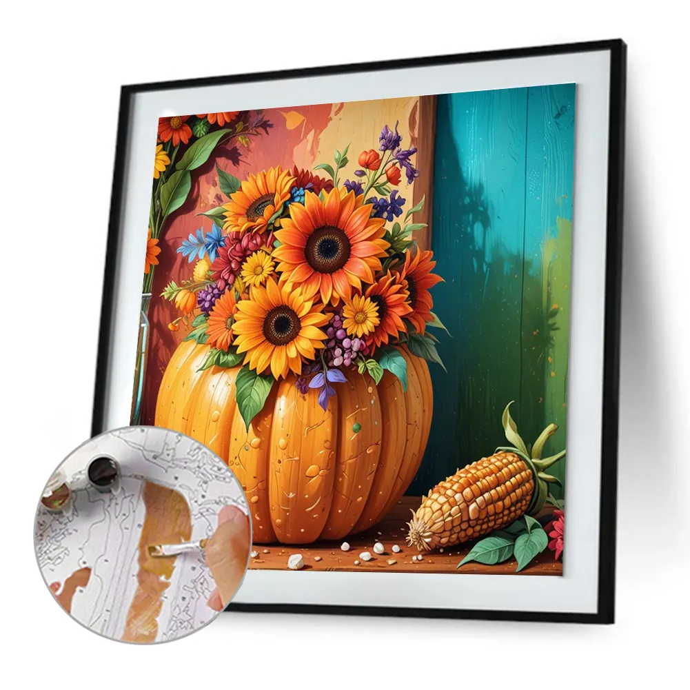 DIY Paint By Number 40*40cm - Sunflower Pumpkin