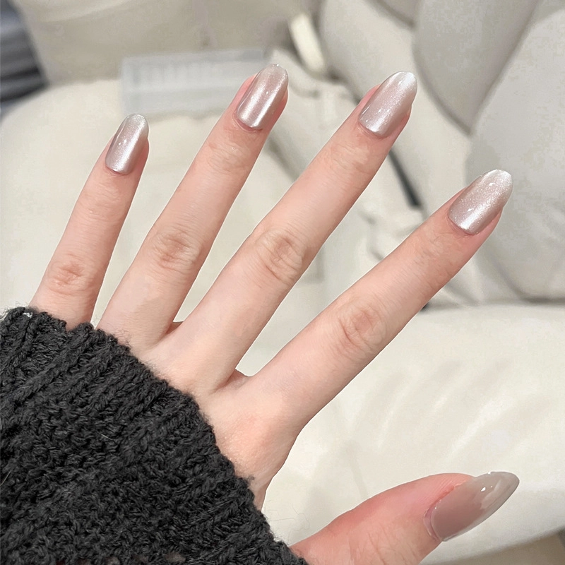 Wear Nail Beauty Nail Piece TikTok Hot Blush Gradient Butterfly Nail Sticker Finished Detachable Fake Nail