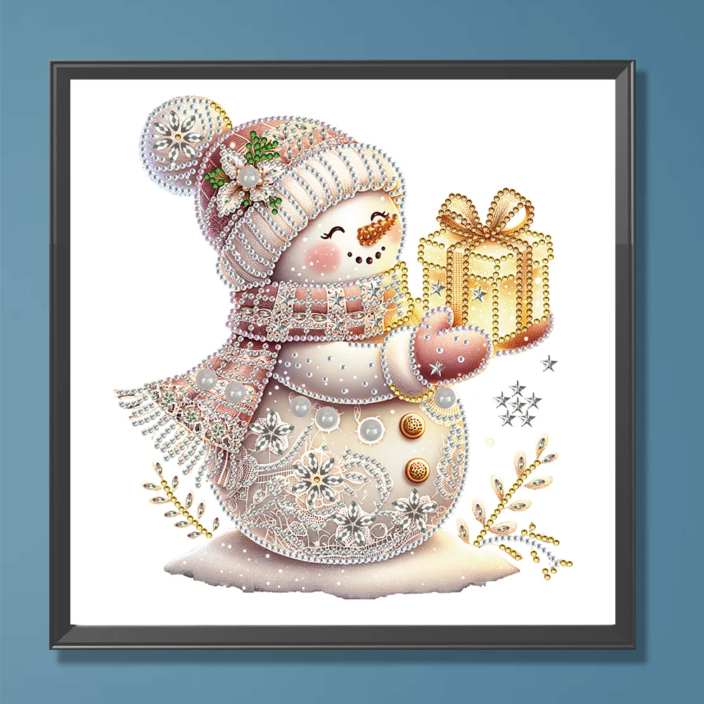 Diamond Painting - Partial Special Shaped Drill - Snowman(Canvas|30*30cm)