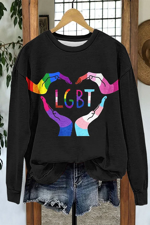 LGBT Hand Heart Sweatshirt