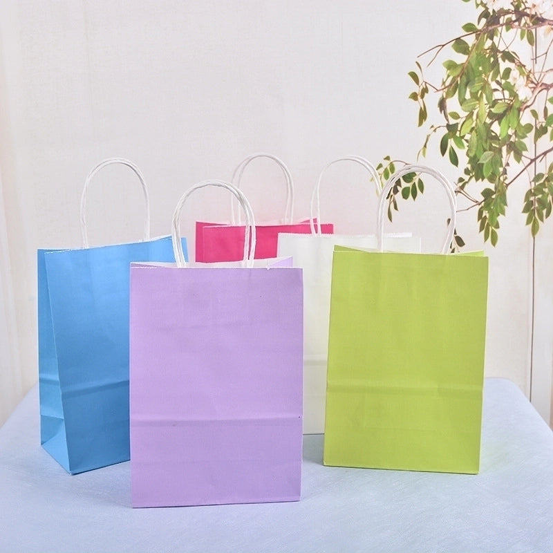 Fashion Solid Color Paper Festival Gift Bags