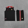 2025/2026 Manchester United Pre-Match Training Black Vest+Shorts Football1:1 Thai Quality