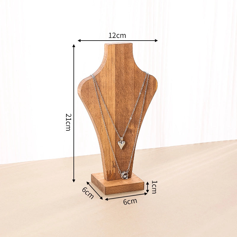1 Piece Solid Wood Retro Minimalist Vase Jewelry Display Jewelry Rack