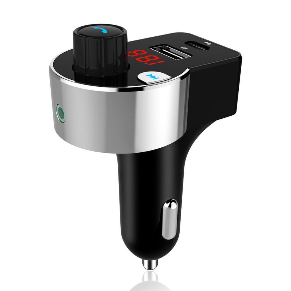 

Car FM Transmitter Bluetooth 5.0 Hands Free Line Out MP3 Player USB Charger, 501 Original
