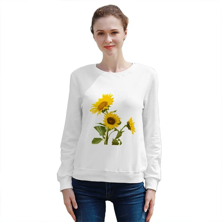 Women's Pullover Sunflower T-shirt Yellow  customized, personalized, gift