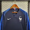 2018 Retro Long Sleeve France Home Football Shirt 1:1 Thai Quality
