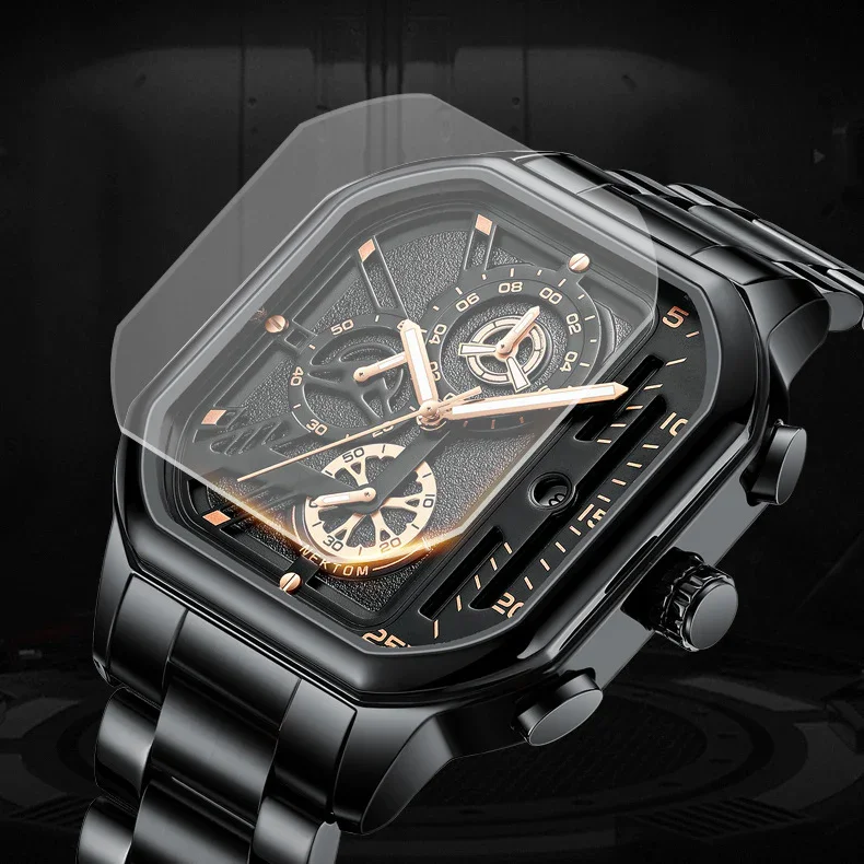 Luminous Waterproof Steel Band Watch Male