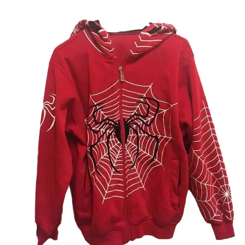 Uveng Uveng Autumn Hoodie Zipper Hoodie Loose Zipper Hoodie Skeleton Skeleton Print Street