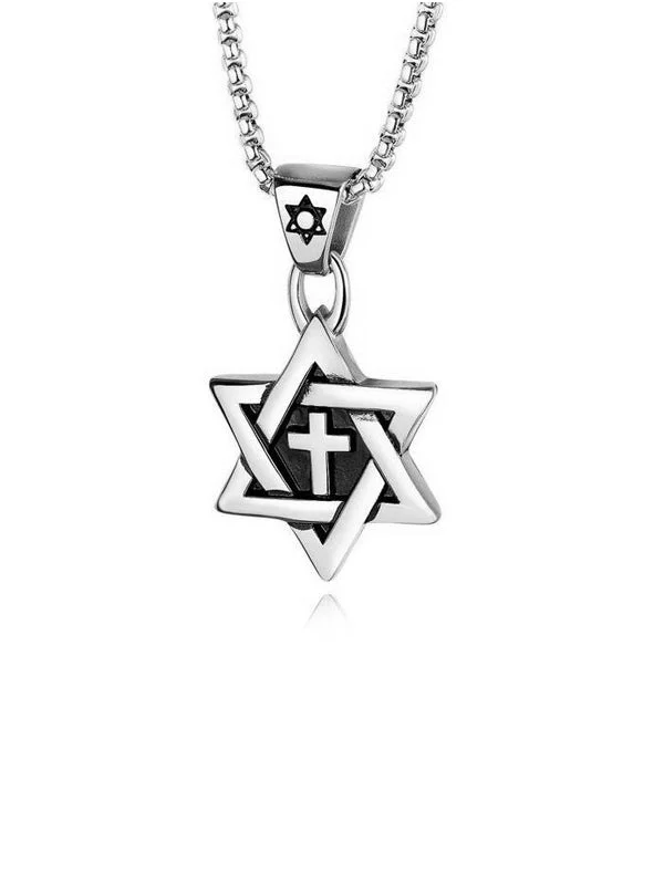 Hexagram Cross Necklace