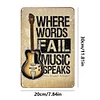 Guitar - Vintage Metal Signs - 20*30cm - Music