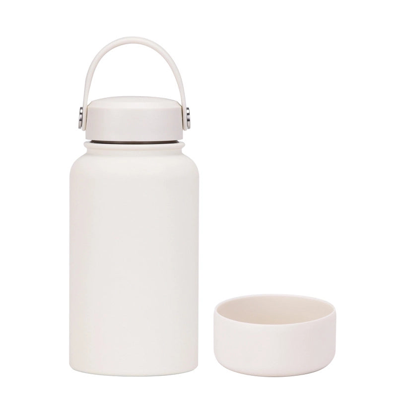 Casual Solid Color Stainless Steel Silica Gel Water Bottles 1 Piece