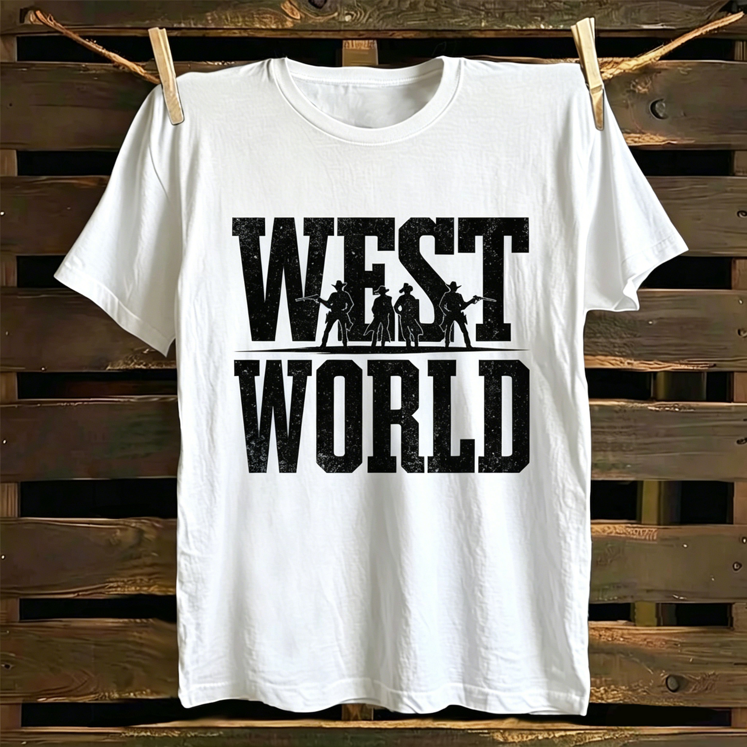 West World T-Shirt With Western Theme Graphic Design For Men And Women