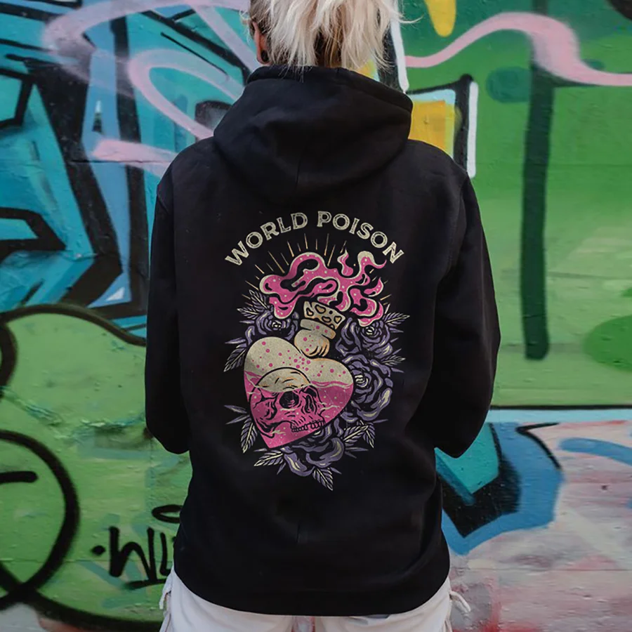 World Poison Printed Women's Hoodie