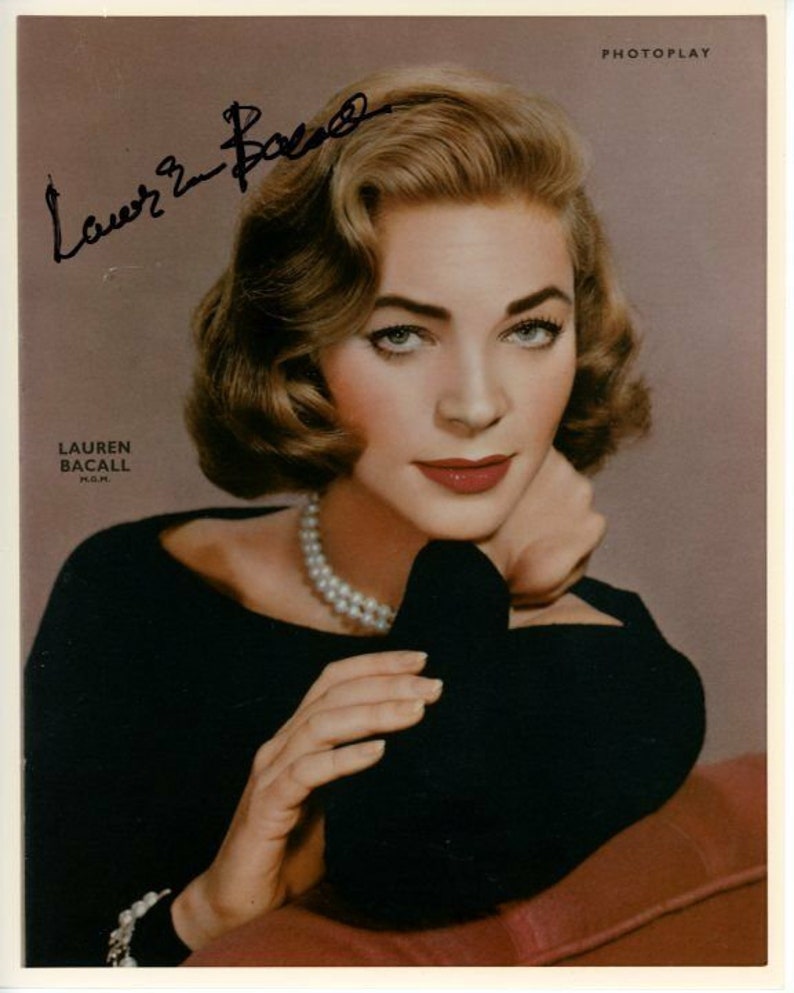 Lauren bacall signed Photo Poster paintingplay designing woman marilla brown hagen Photo Poster painting