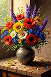 Luxury AB Velvet Diamond Painting Kit - Flowers