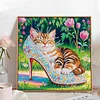Diamond Painting-DIY Crystal Rhinestone Cat in High Heels