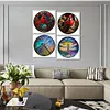 4pcs Diamond Painting -DIY Round Drill Stained Glass Animal