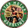 Pin Up Girl - Round Vintage Metal Signs - 30*30cm