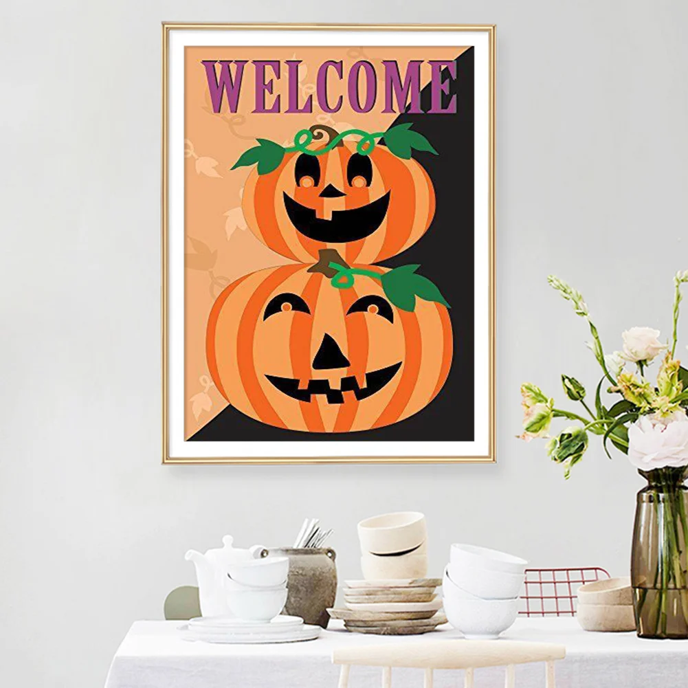 5D DIY Full Round Drill Diamond Painting Halloween Holiday Kit Rhinestone