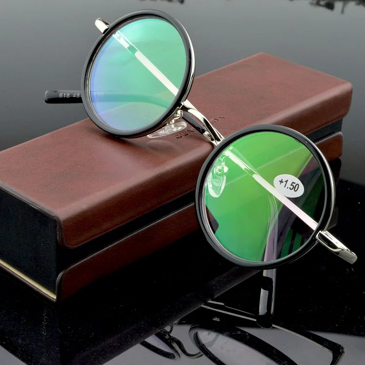 Clara Vida Round With PU Case Reading Glasses +1 +1.5 +2 +2.5 +3 +3.5 +4