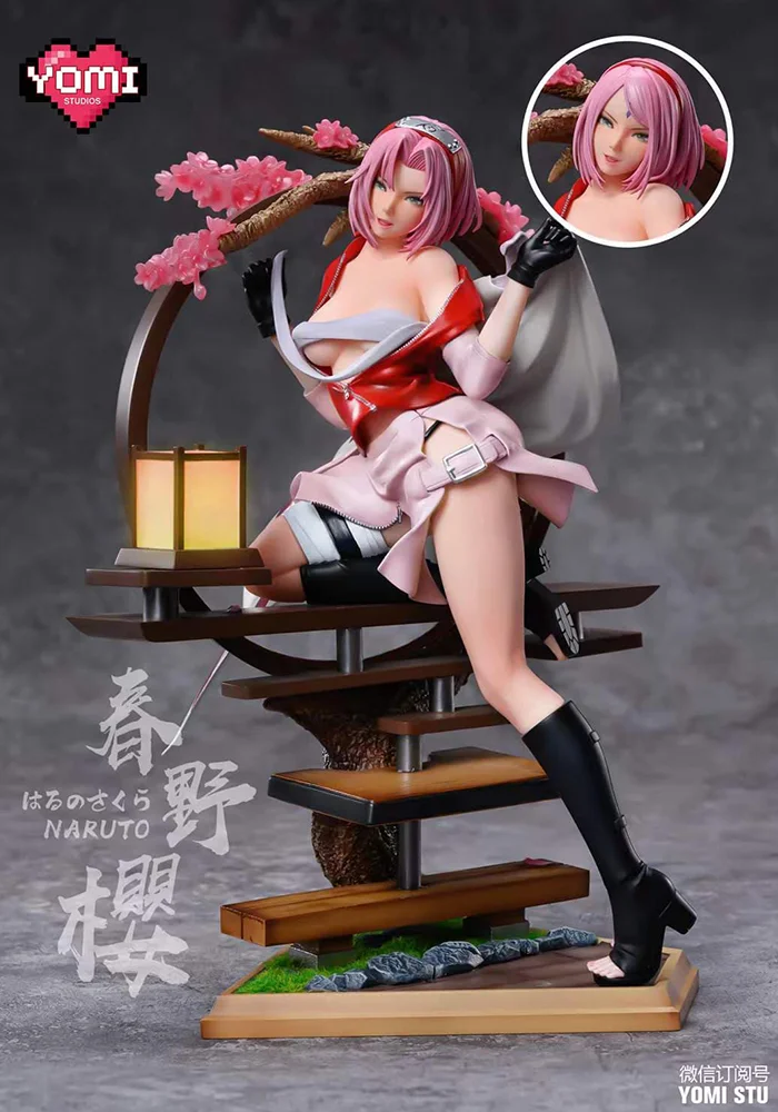 ZeYou Haruno Sakura Anime Figure Statue en PVC Modèle Collection Or