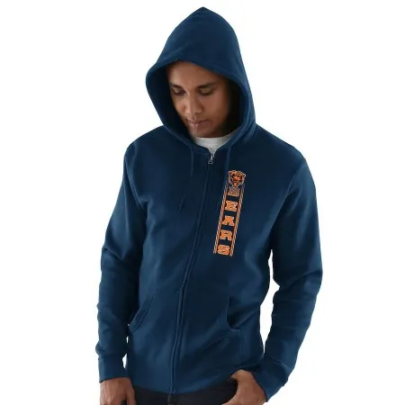 Men's Chicago Bears Navy Hook and Ladder Full-Zip NFL Hoodie