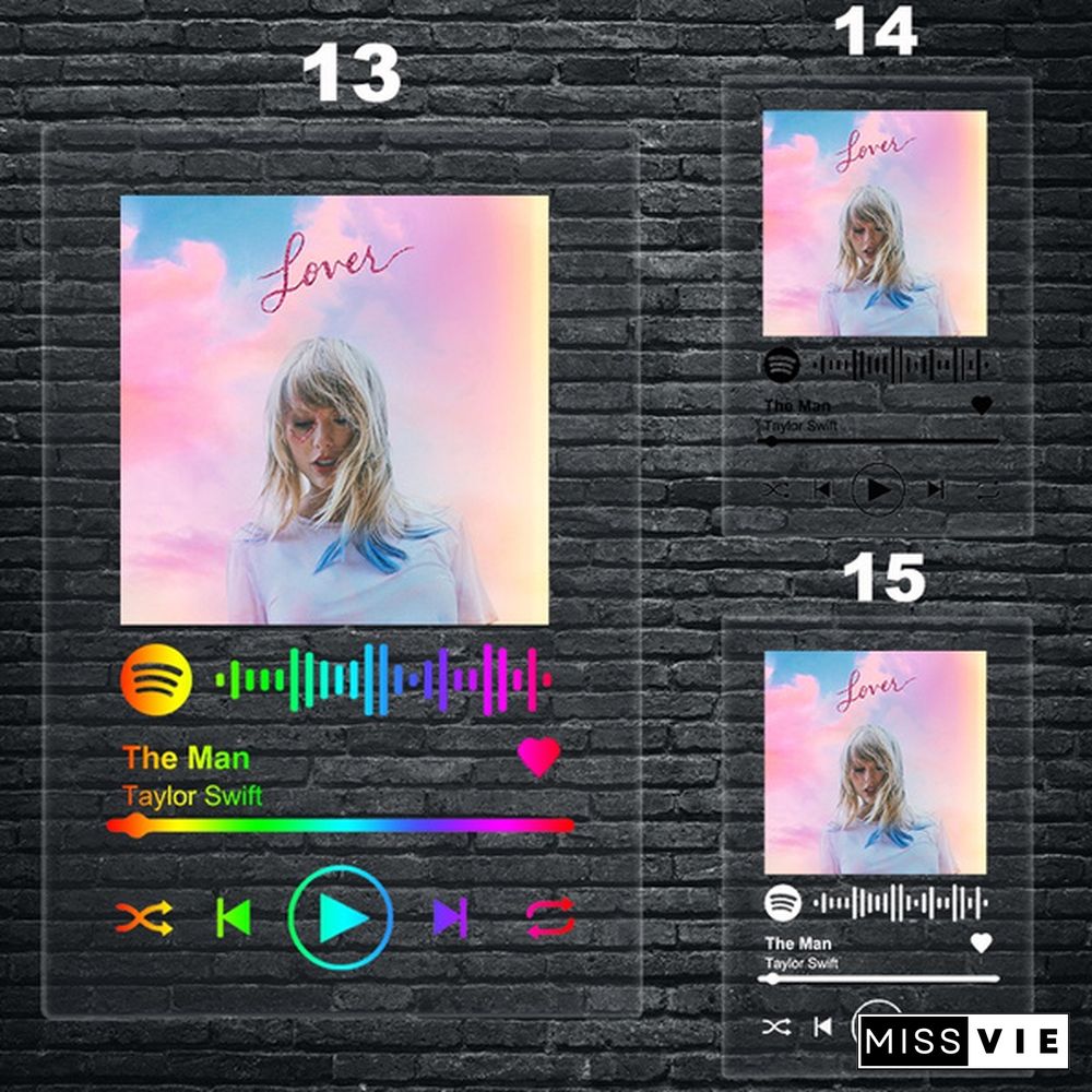 Famous British Male Singer Spotify Code Acrylic Music Board Acrylic Wall Poster Painting Spotify Scan Code Song Music Acrylic Plate Anniversary Music Plaque Anniversary Gift