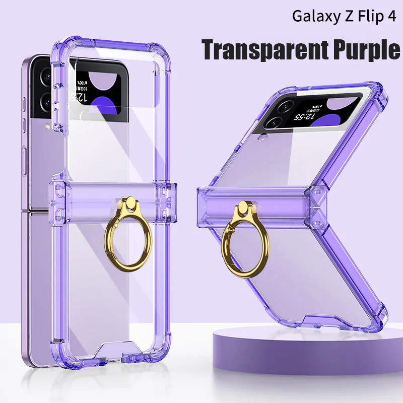 Applicable To Samsung ZFlip4 Folding Screen Rotary Shaft Ring Mobile Phone Case