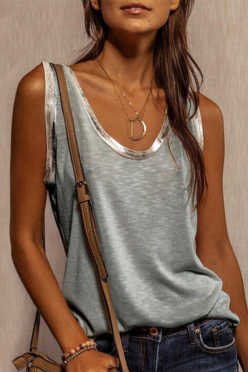 Contrast Trim Tank Top