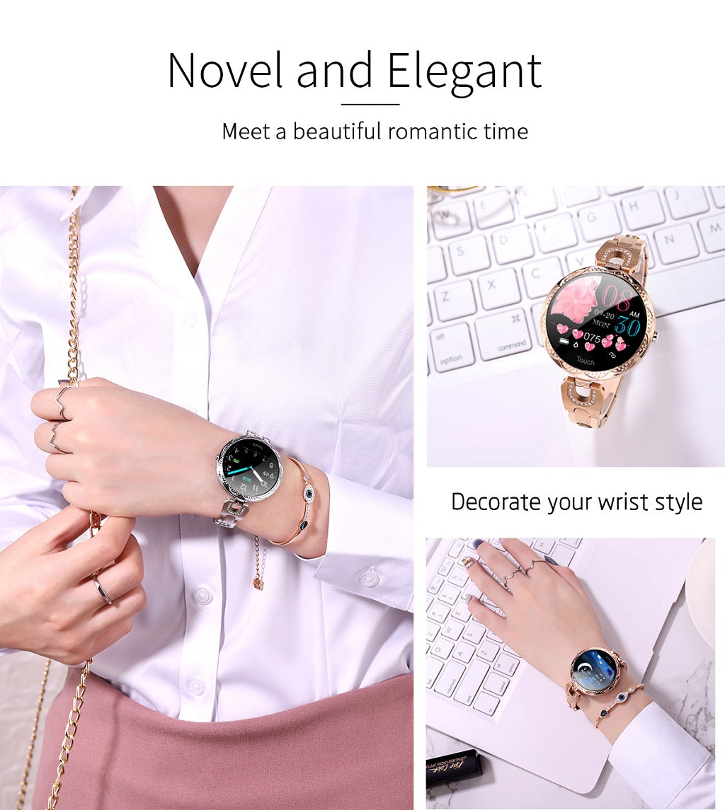 Smart Watch Luxury Women 2019 New ladies Waterproof Heart rate blood pressure Smart Bracelet gift for your wife or love_06