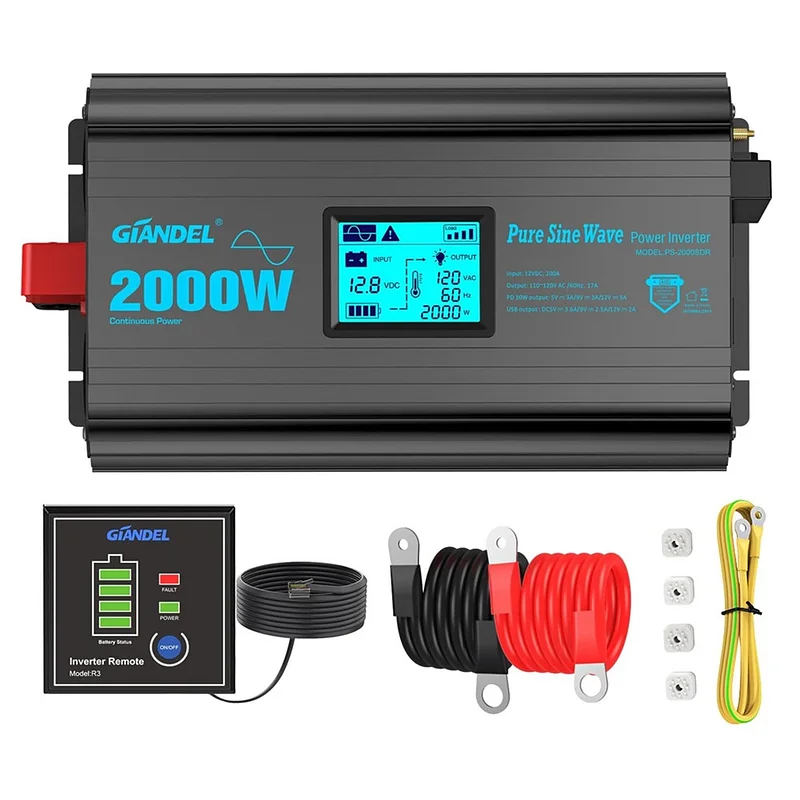 3000W Pure Sine Wave Power Inverter 12 V to 120V