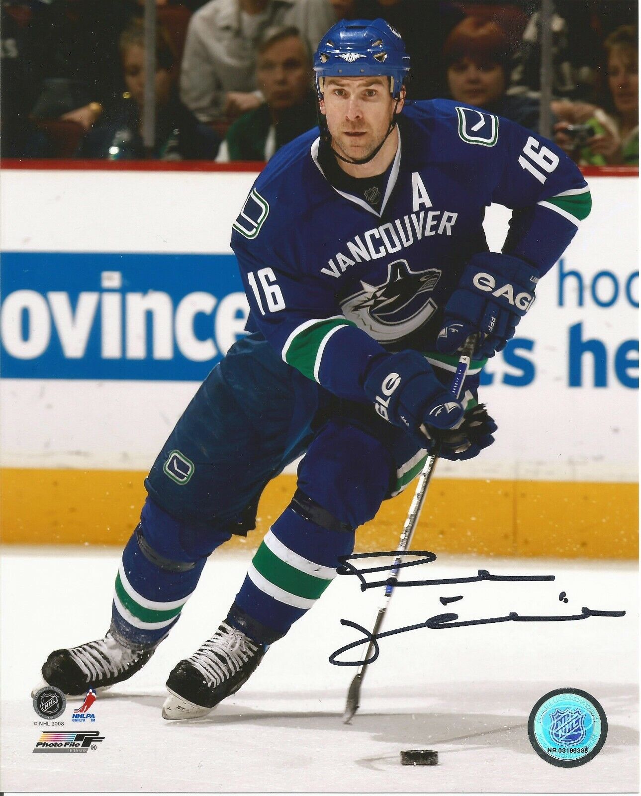 TREVOR LINDEN SIGNED VANCOUVER CANUCKS 8x10 Photo Poster painting #3 with COA