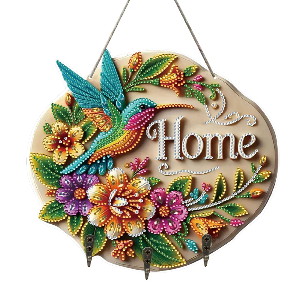 DIY Hummingbird Diamond Art Hanging Hooks Diamond Painting Art Hooks Home Decor