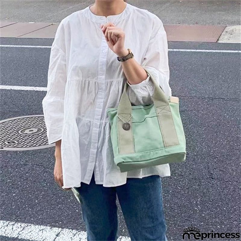 Reusable Japanese Style Canvas Lunch Bags For Women