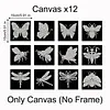 12Pcs DIY Pearl Painting Insect for Home Wall Decor(15x15cm)