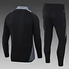 2024 Algeria Long Zipped Jacket Black Soccer Jersey 1:1 Thai Quality
