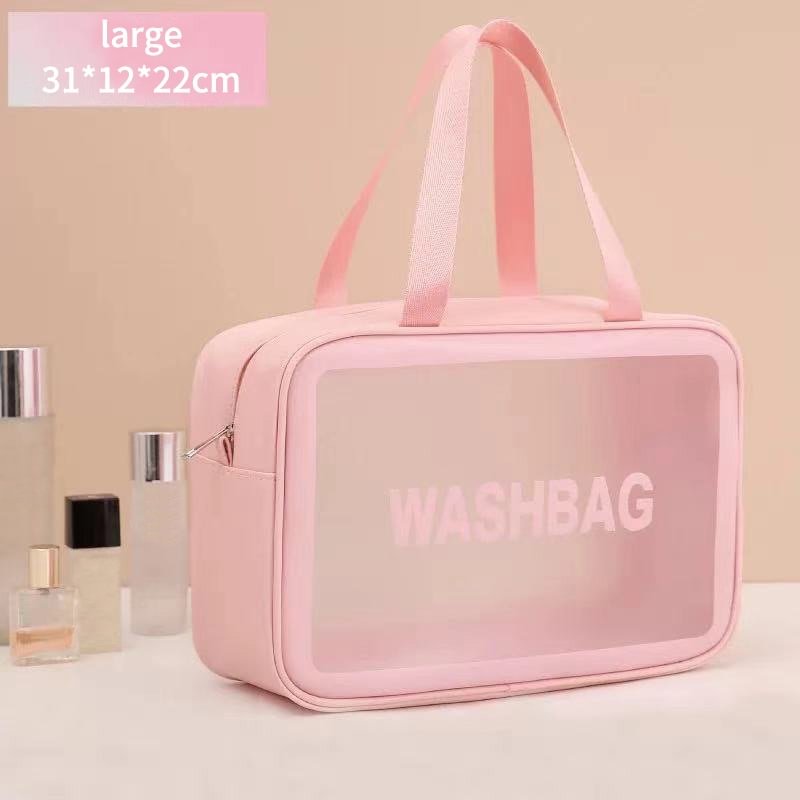 PU Women Travel Storage Bag Toiletry Organize Waterproof PVC Cosmetic Bag Portable Transparent MakeUp Bag Female Wash Bag